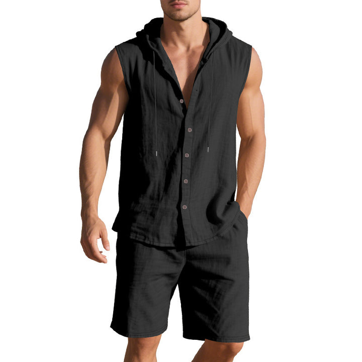 Herrar avslappnad hoodie och shorts set Mirla-Eva Jonsson