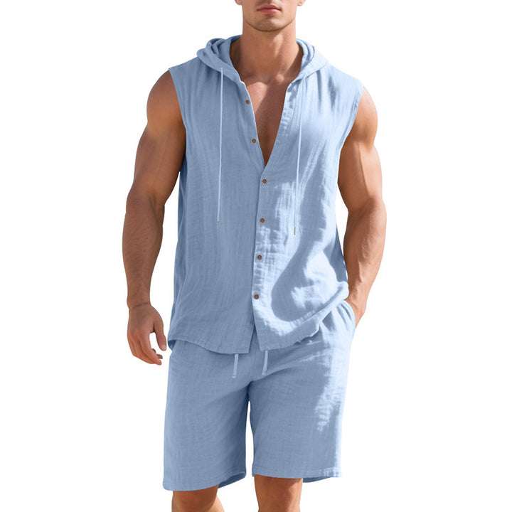 Herrar avslappnad hoodie och shorts set Mirla-Eva Jonsson