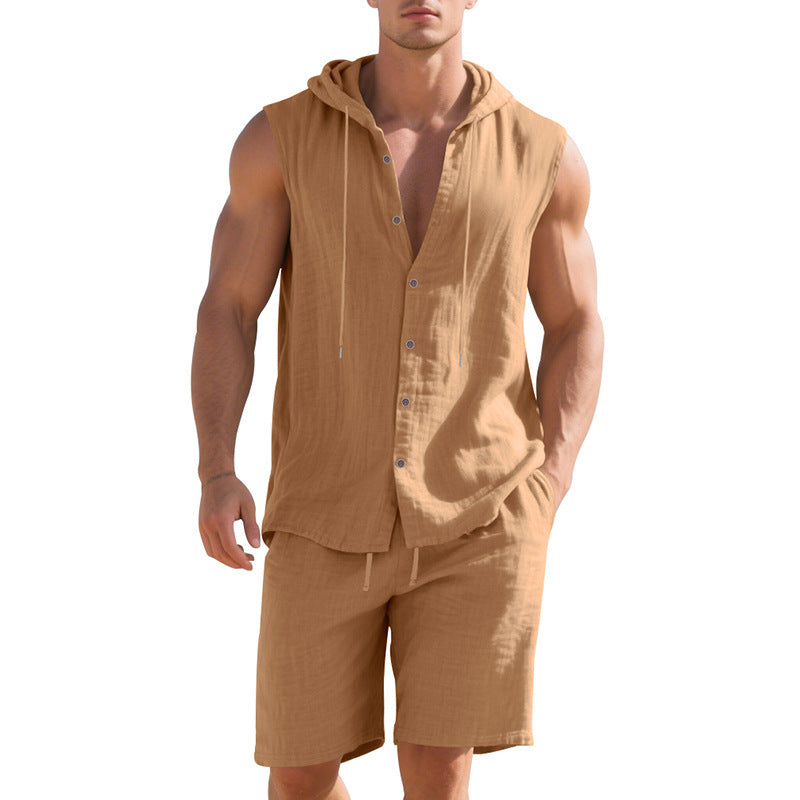 Herrar avslappnad hoodie och shorts set Mirla-Eva Jonsson