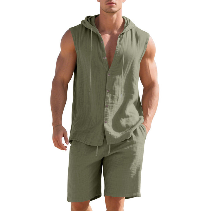Herrar avslappnad hoodie och shorts set Mirla-Eva Jonsson