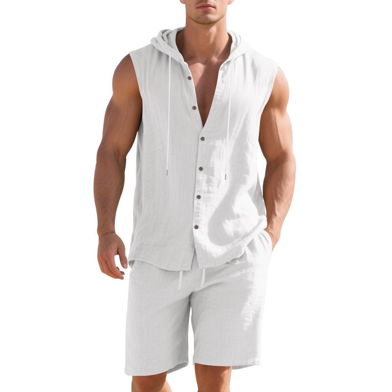 Herrar avslappnad hoodie och shorts set Mirla-Eva Jonsson