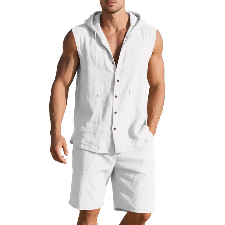 Herrar avslappnad hoodie och shorts set Mirla-Eva Jonsson