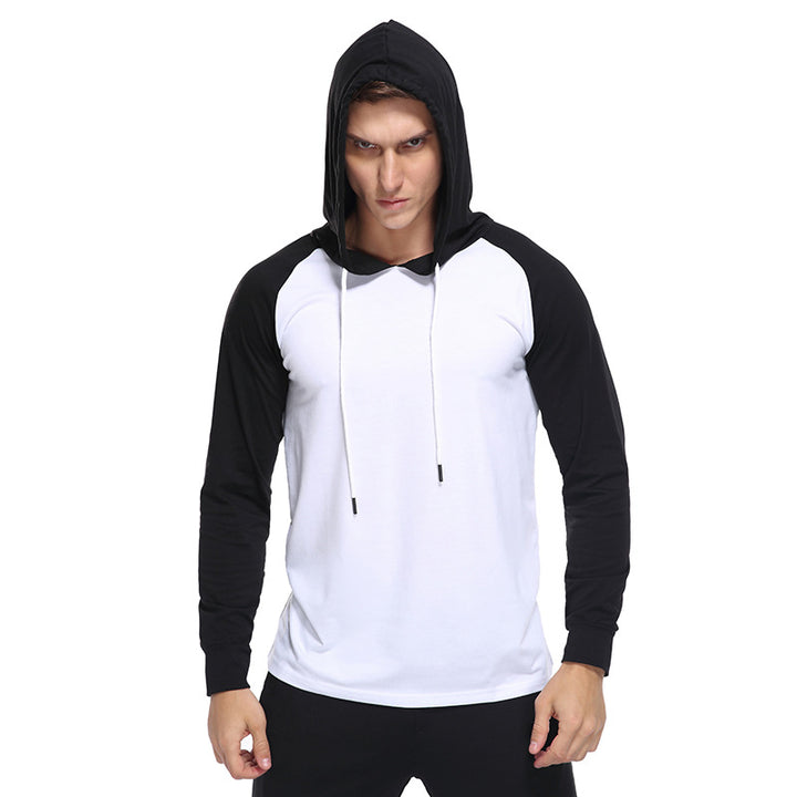 Herrar avslappnad långärmad hoodie-tröja med kontrastärmar Mirla-Eva Jonsson