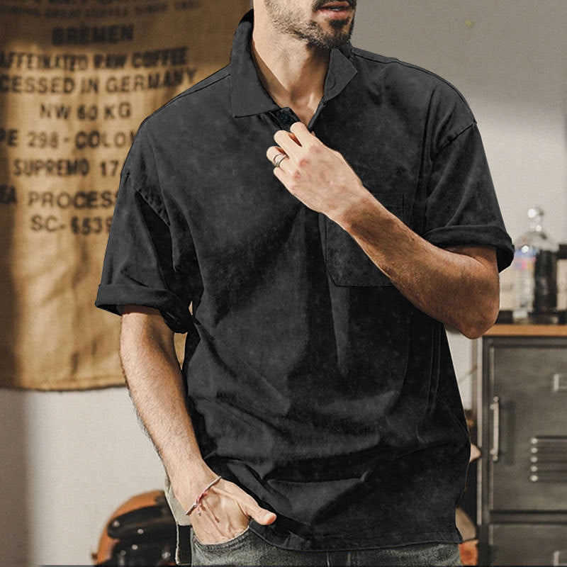 Herrar avslappnad polo med bröstficka Eva Jonsson-Eva Jonsson