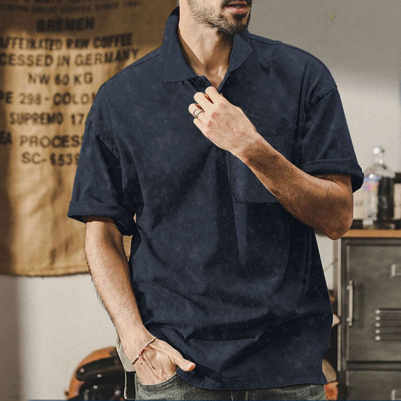 Herrar avslappnad polo med bröstficka Eva Jonsson-Eva Jonsson