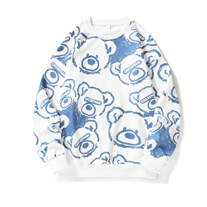 Herrar avslappnad sweatshirt med kreativt djurmotiv Eva Jonsson-Eva Jonsson