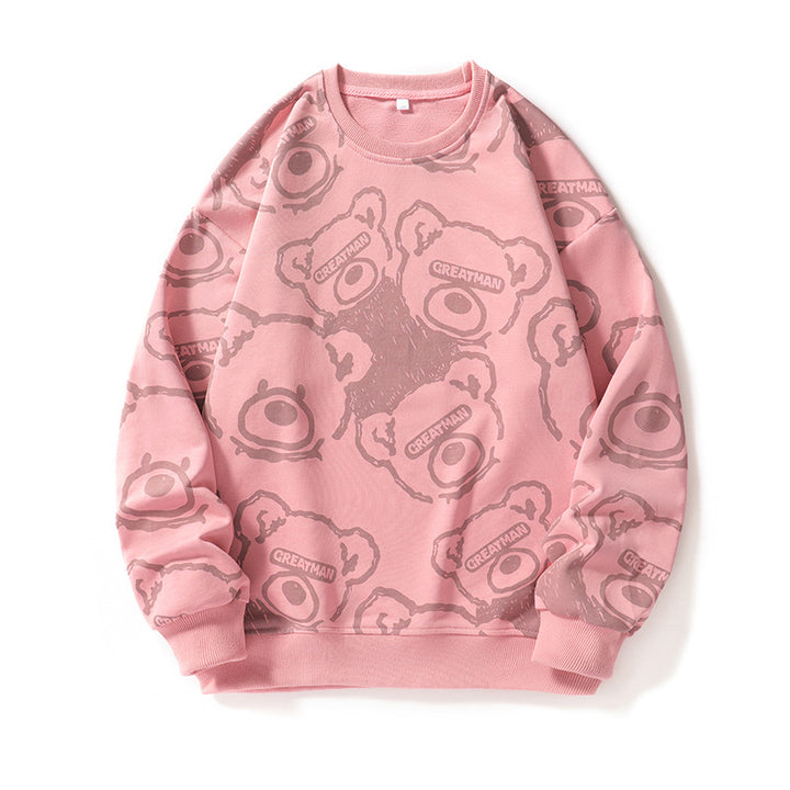 Herrar avslappnad sweatshirt med kreativt djurmotiv Eva Jonsson-Eva Jonsson
