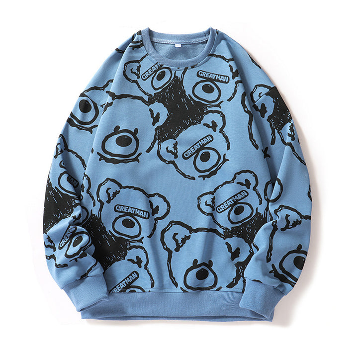 Herrar avslappnad sweatshirt med kreativt djurmotiv Eva Jonsson-Eva Jonsson