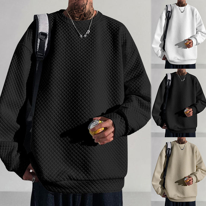Herrar avslappnad sweatshirt med strukturerad design Mirla-Eva Jonsson
