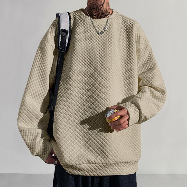 Herrar avslappnad sweatshirt med strukturerad design Mirla-Eva Jonsson