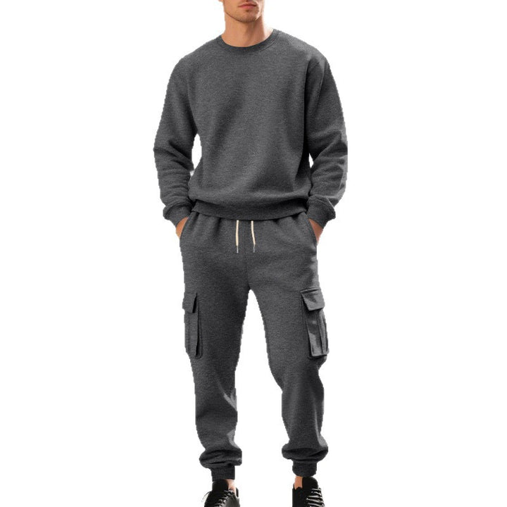 Herrar avslappnad sweatshirt-set med praktiska fickor och bekväm passform Mirla-Eva Jonsson