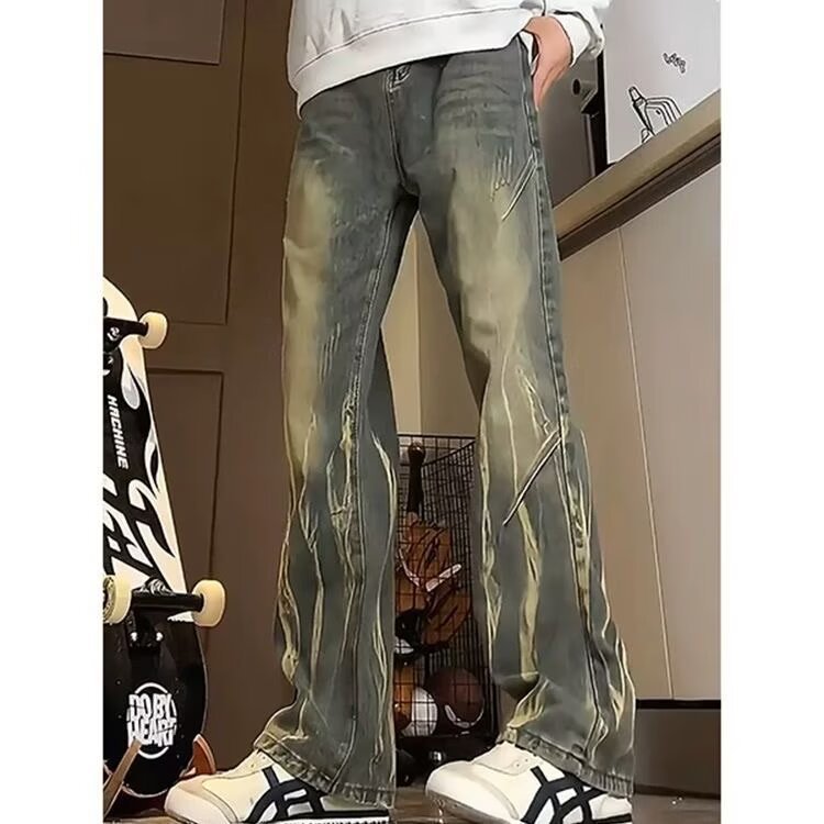 Herrar avslappnade baggy jeans i used look Eva Jonsson-Eva Jonsson