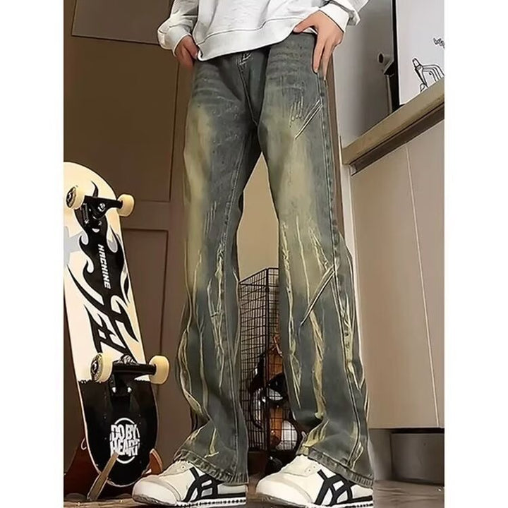 Herrar avslappnade baggy jeans i used look Mirla-Eva Jonsson