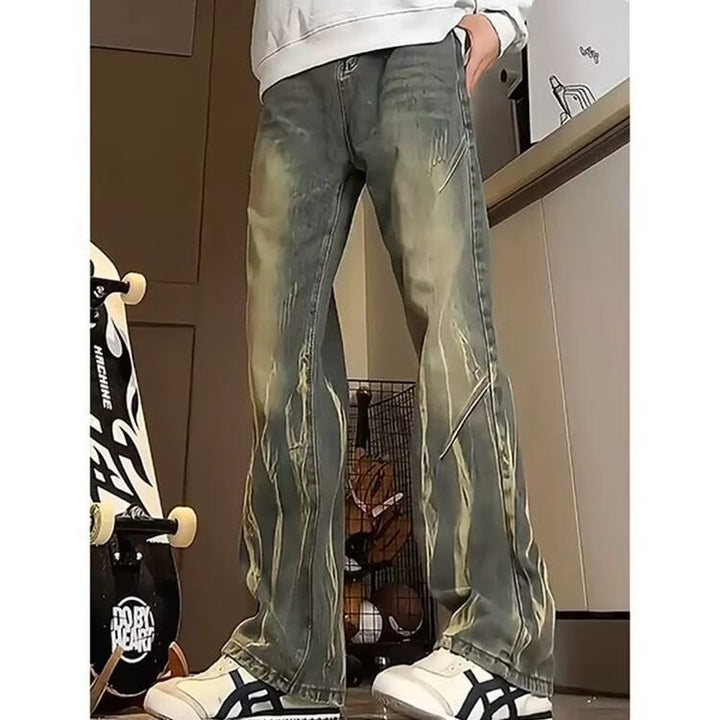 Herrar avslappnade baggy jeans i used look Mirla-Eva Jonsson