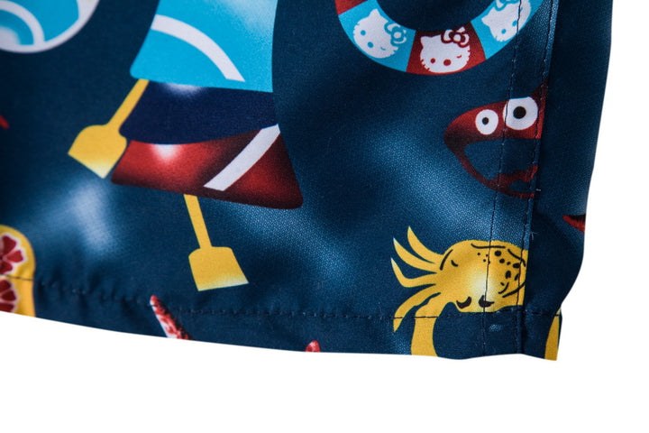 Herrar badshorts med livligt maritimt motiv och praktisk snörning Eva Jonsson-Eva Jonsson
