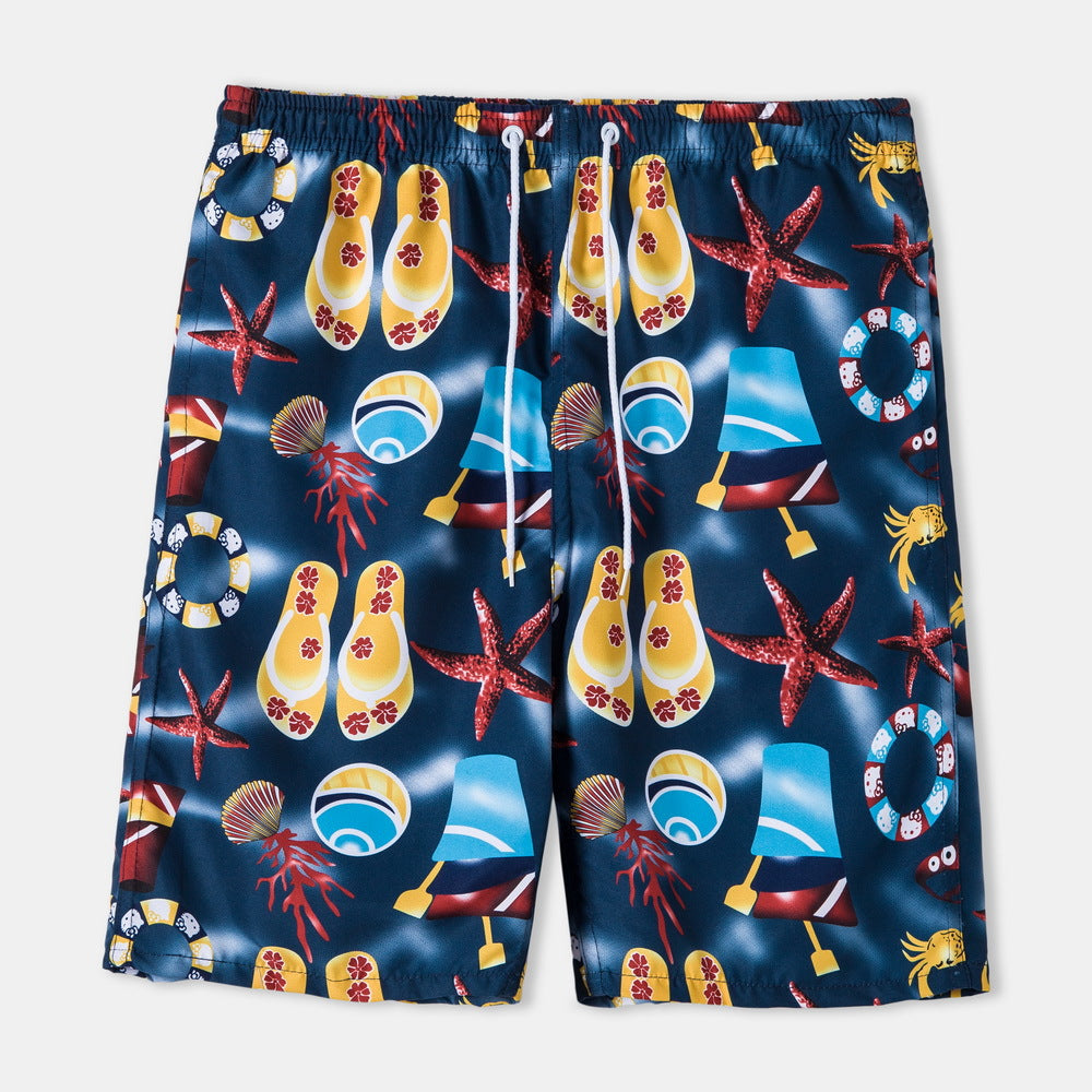 Herrar badshorts med livligt maritimt motiv och praktisk snörning Eva Jonsson-Eva Jonsson