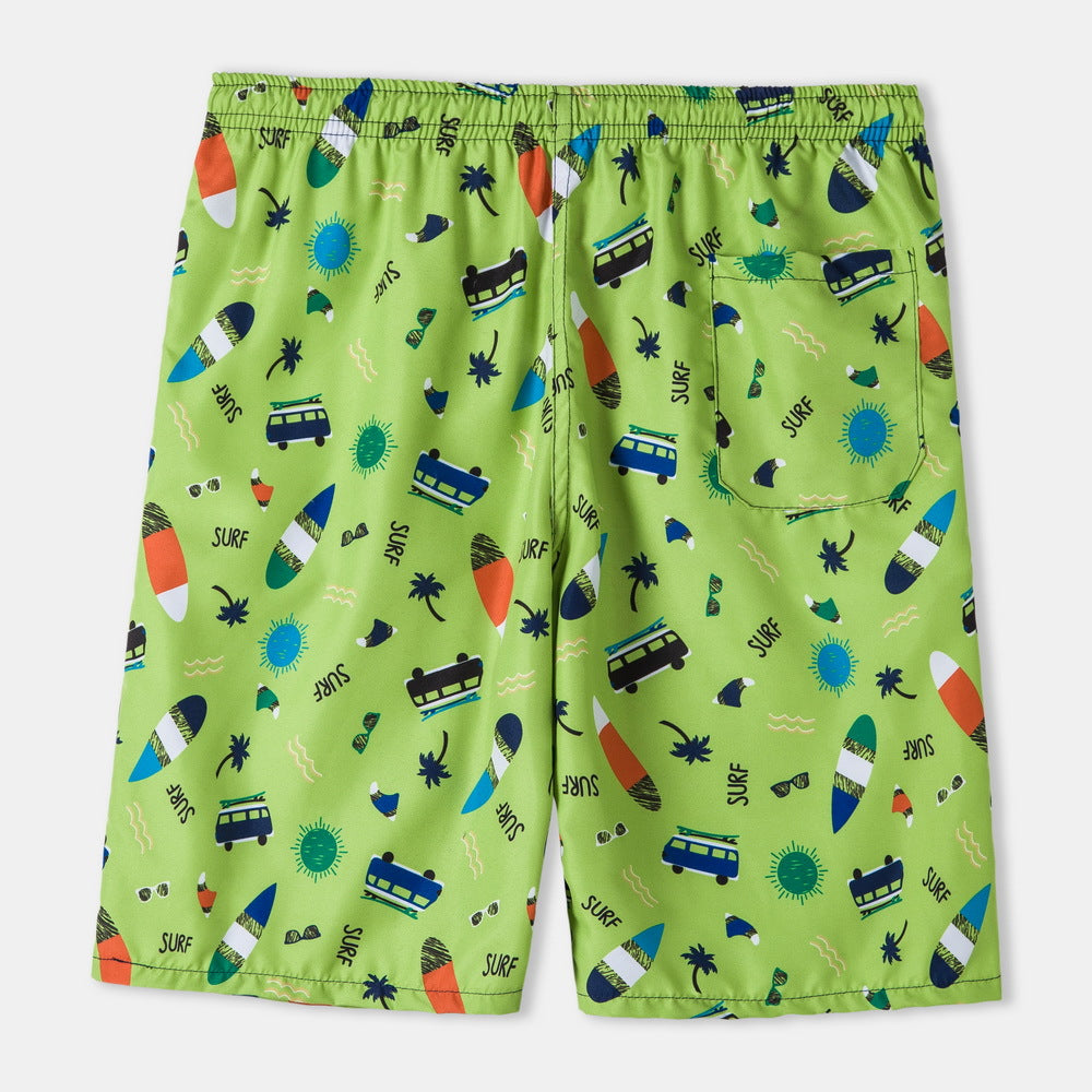 Herrar badshorts med modernt surfmotiv Mirla-Eva Jonsson