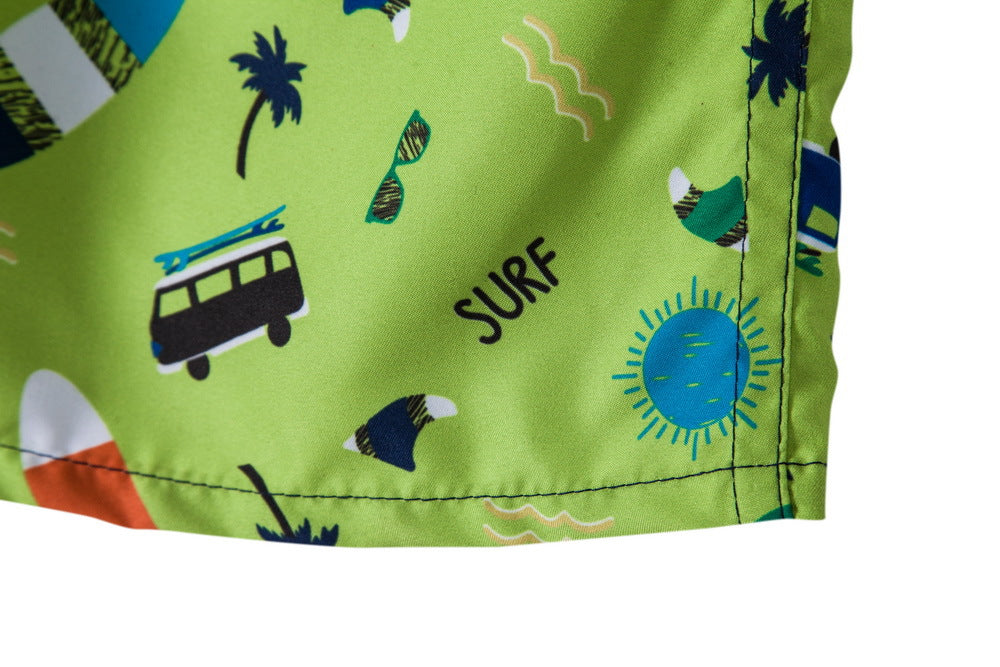 Herrar badshorts med modernt surfmotiv Mirla-Eva Jonsson