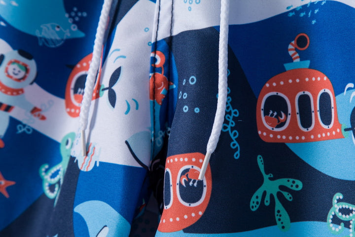 Herrar badshorts med tropisk design och elastisk midja Mirla-Eva Jonsson