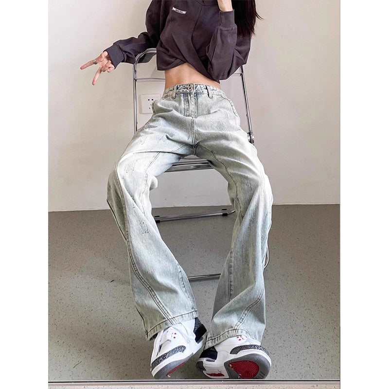 Herrar baggy denimjeans med modernt used-look Mirla-Eva Jonsson