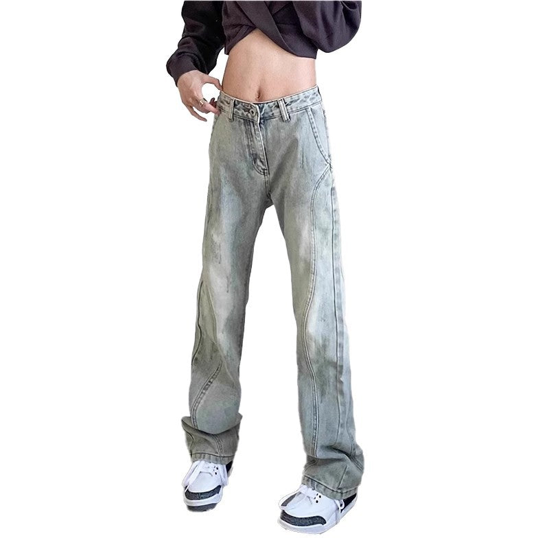 Herrar baggy denimjeans med modernt used-look Mirla-Eva Jonsson