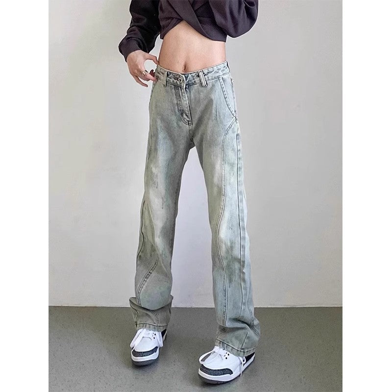 Herrar baggy denimjeans med modernt used-look Mirla-Eva Jonsson