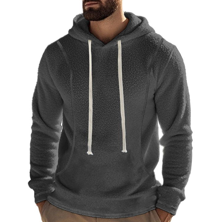 Herrar bekväm fleece hoodie med hög krage och praktisk känguruficka Eva Jonsson-Eva Jonsson