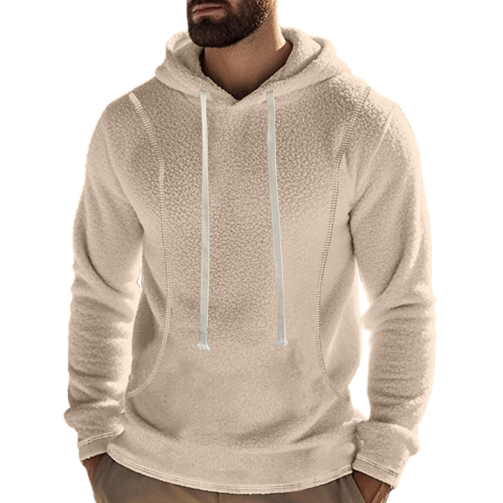 Herrar bekväm fleece hoodie med hög krage och praktisk känguruficka Eva Jonsson-Eva Jonsson