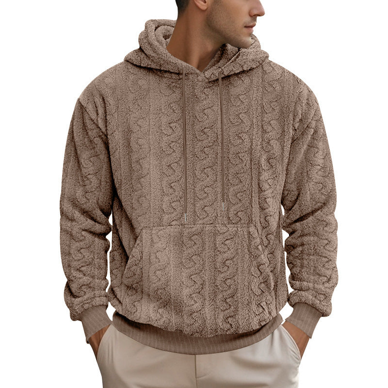 Herrar bekväm fleece hoodie med huva och känguruficka Eva Jonsson-Eva Jonsson