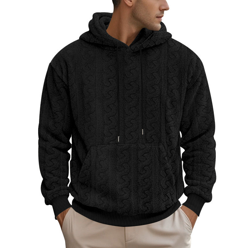 Herrar bekväm fleece hoodie med huva och känguruficka Eva Jonsson-Eva Jonsson