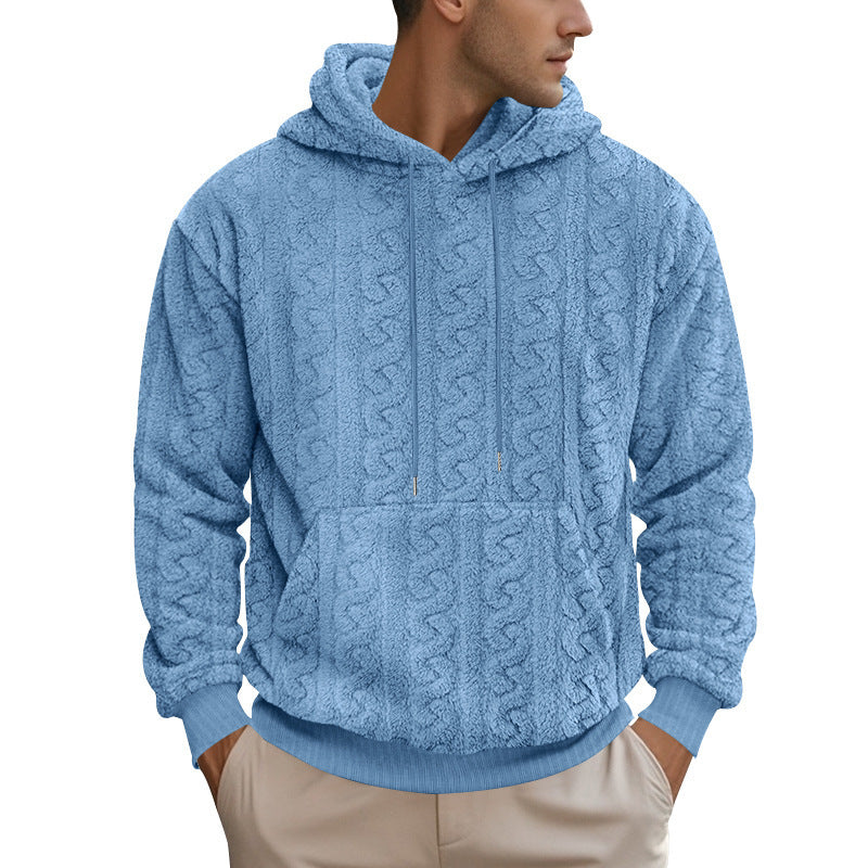Herrar bekväm fleece hoodie med huva och känguruficka Eva Jonsson-Eva Jonsson