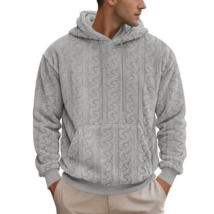 Herrar bekväm fleece hoodie med huva och känguruficka Eva Jonsson-Eva Jonsson