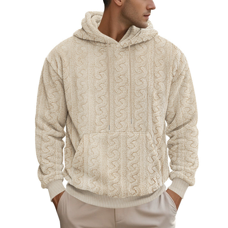 Herrar bekväm fleece hoodie med huva och känguruficka Eva Jonsson-Eva Jonsson