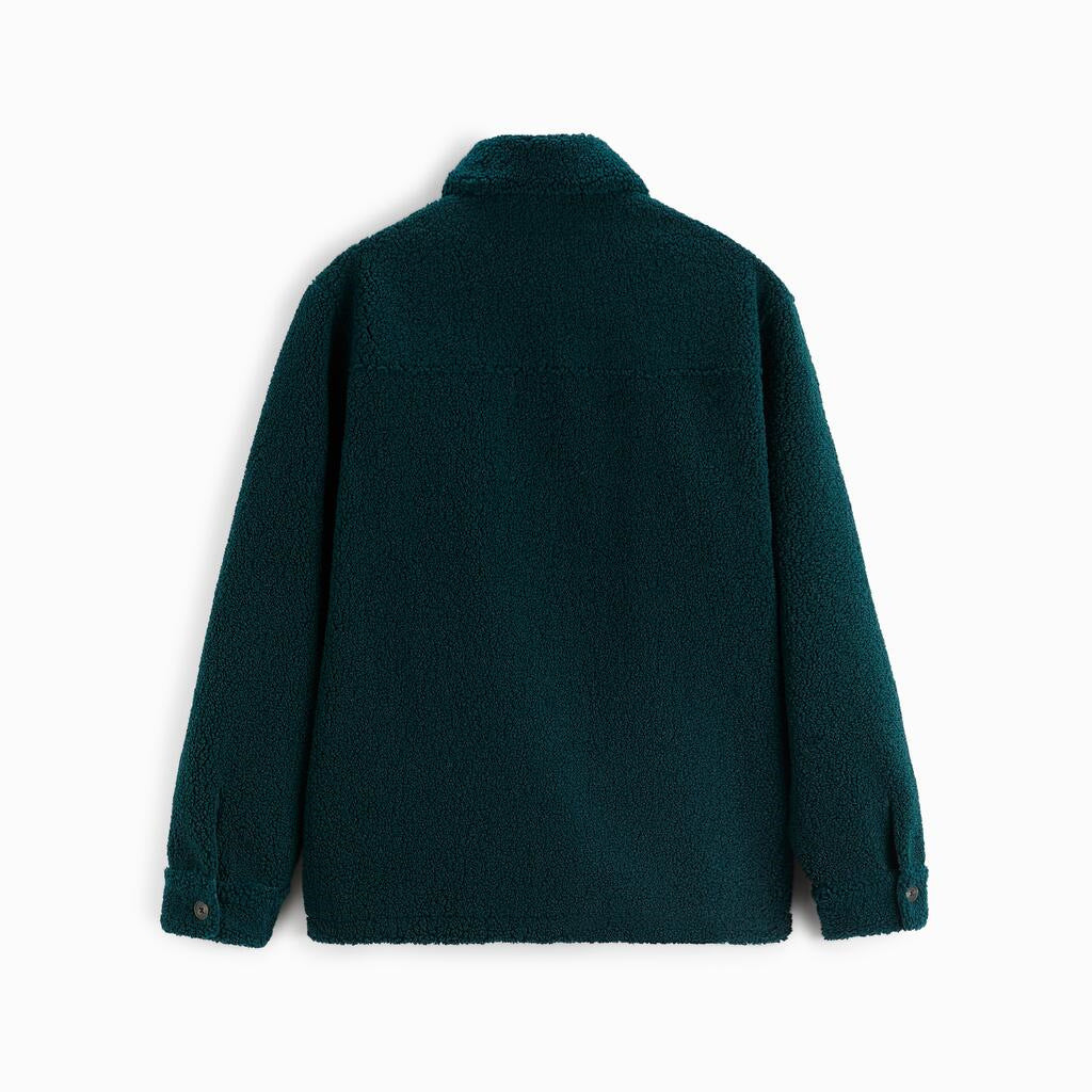 Herrar bekväm fleece-skjortjacka med påsydd bröstficka Eva Jonsson-Eva Jonsson