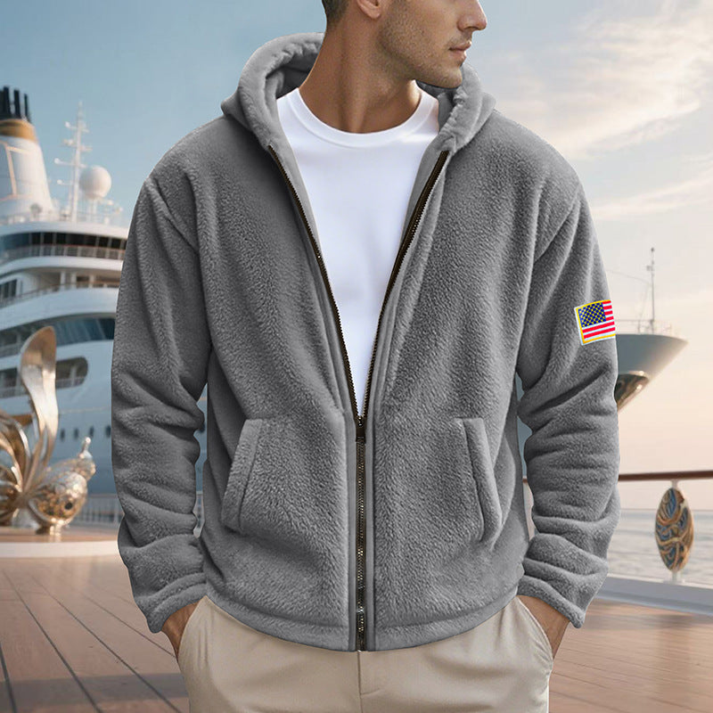 Herrar bekväm hoodie i mjuk fleece med bekväm passform Mirla-Eva Jonsson