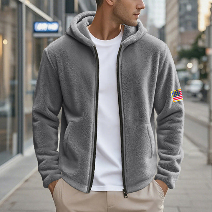 Herrar bekväm hoodie i mjuk fleece med bekväm passform Mirla-Eva Jonsson