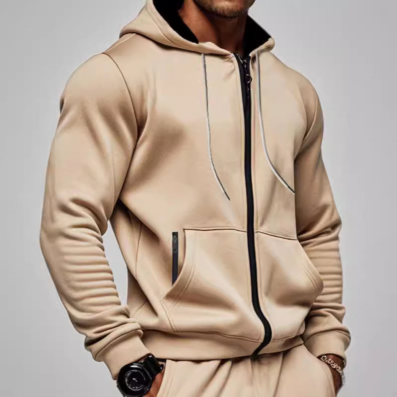 Herrar bekväm hoodie med dragkedja och fickor Eva Jonsson-Eva Jonsson