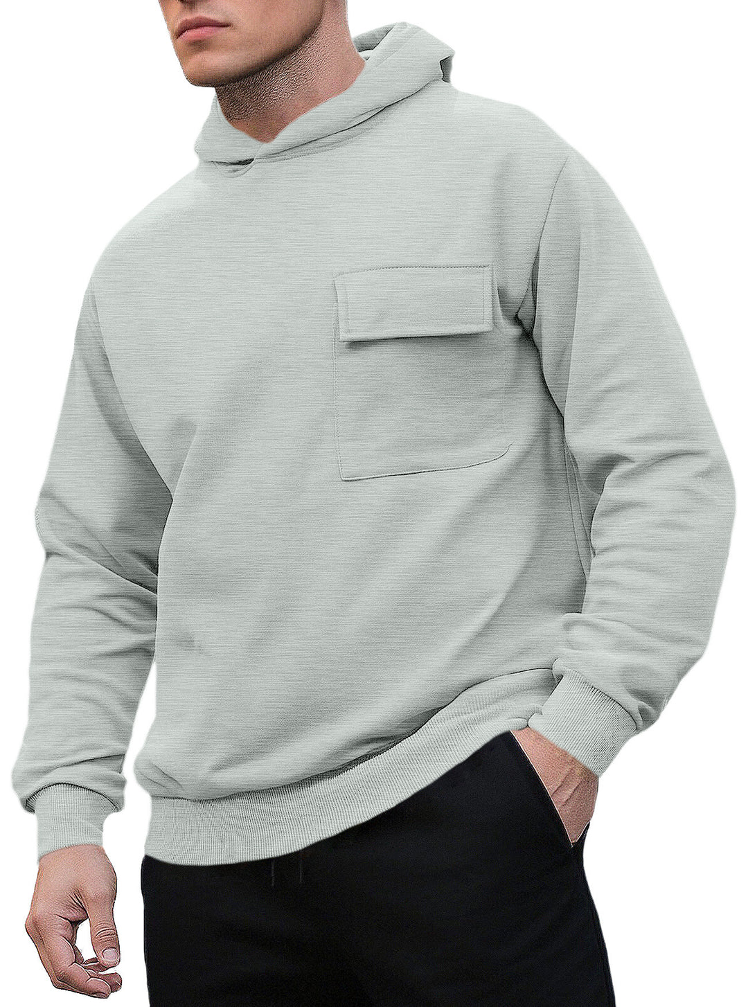 Herrar bekväm hoodie med praktisk bröstfick Mirla-Eva Jonsson
