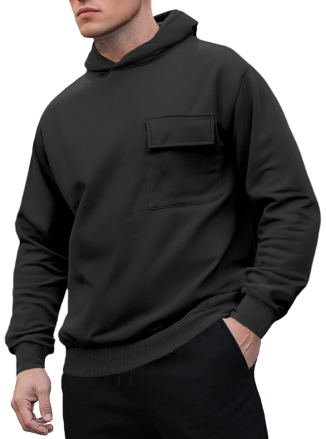 Herrar bekväm hoodie med praktisk bröstfick Mirla-Eva Jonsson