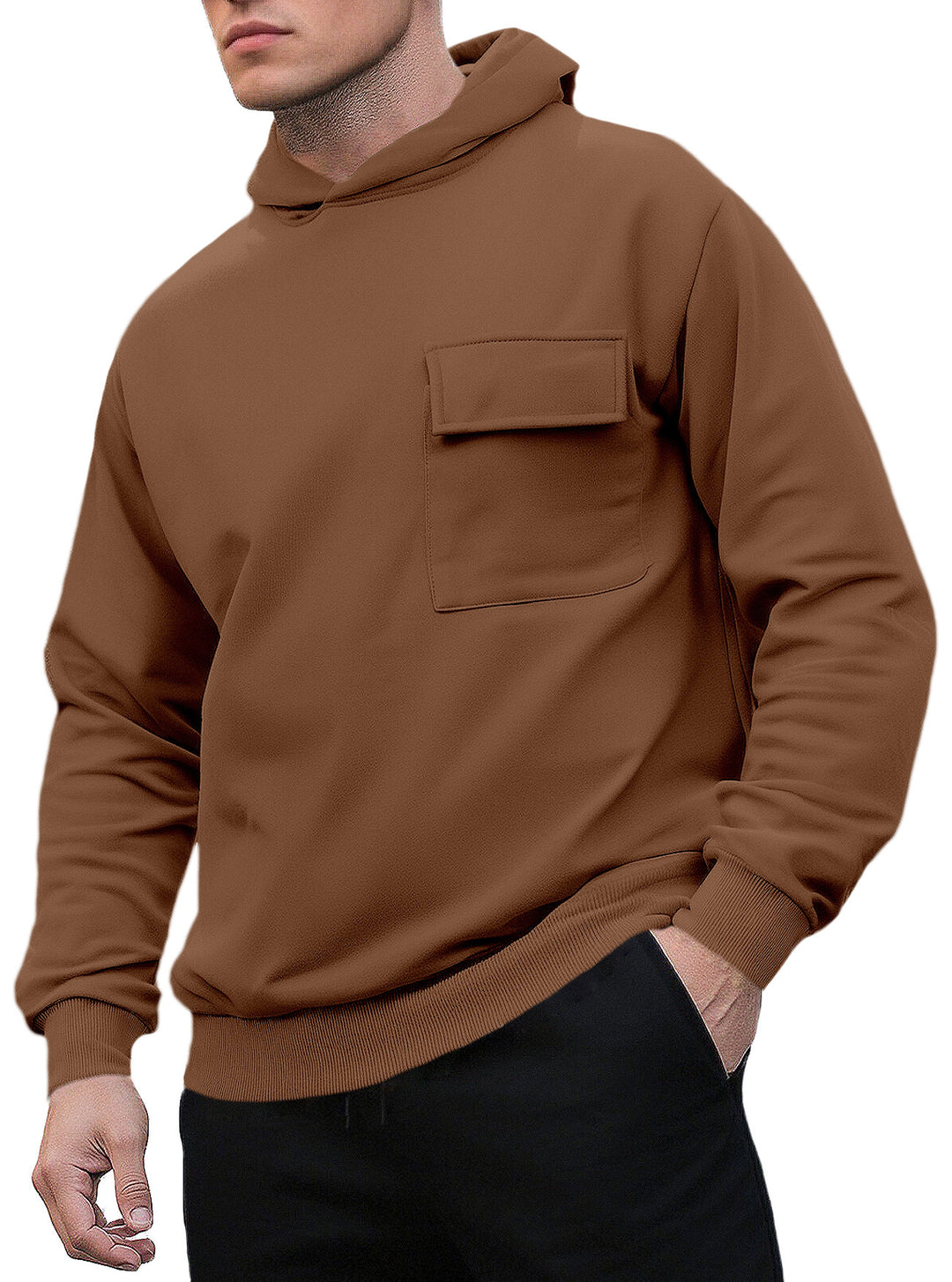 Herrar bekväm hoodie med praktisk bröstfick Mirla-Eva Jonsson