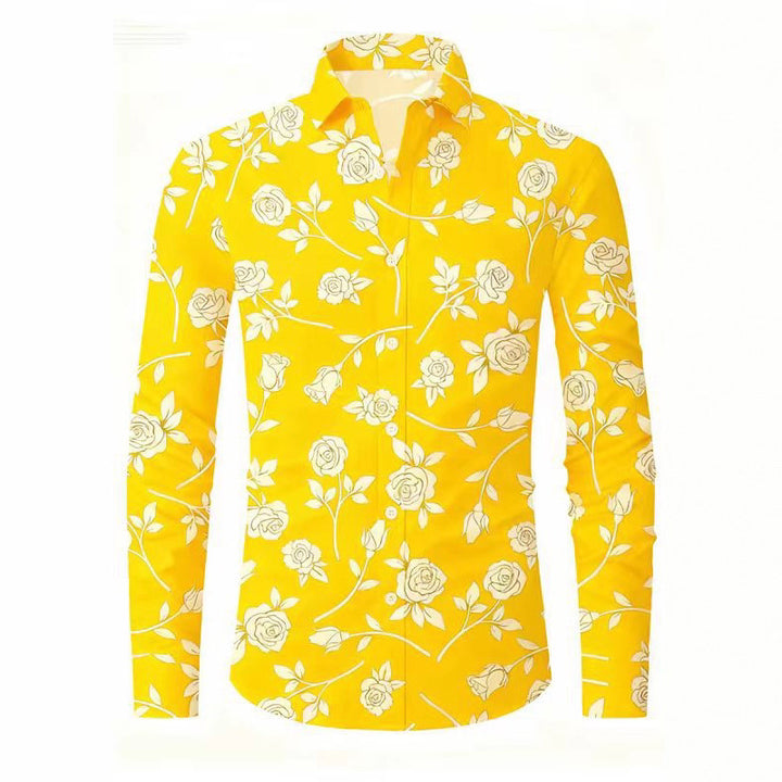 Herrar blus med blommönster Mirla-Eva Jonsson