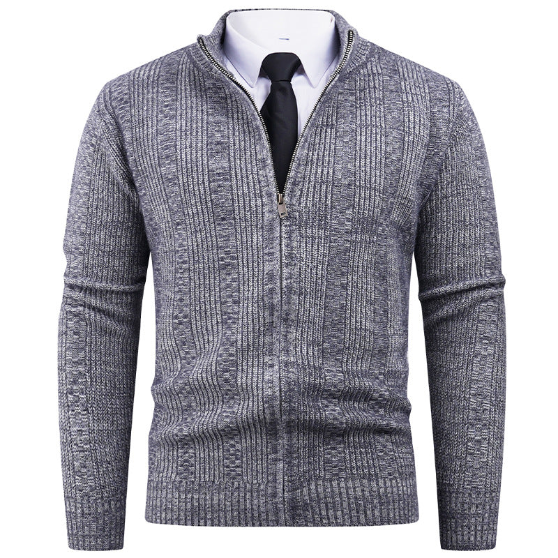 Herrar cardigan med modern dragkedja och flätmönster Mirla-Eva Jonsson