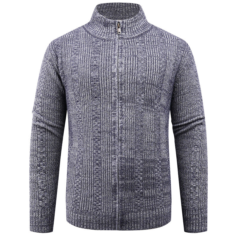 Herrar cardigan med modern dragkedja och flätmönster Mirla-Eva Jonsson