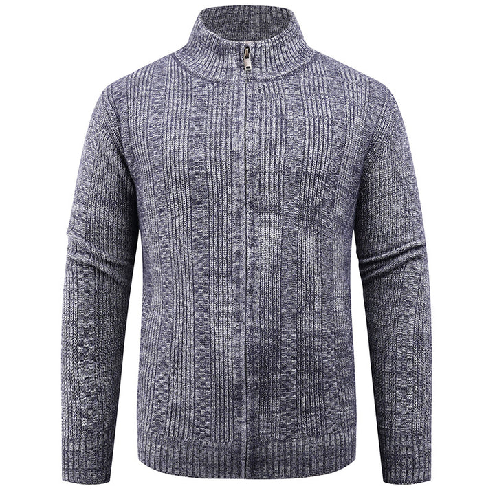 Herrar cardigan med modern dragkedja och flätmönster Mirla-Eva Jonsson