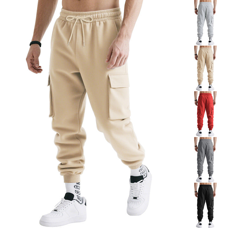 Herrar cargo-joggingbyxor med elastisk midja och sidofickor Mirla-Eva Jonsson