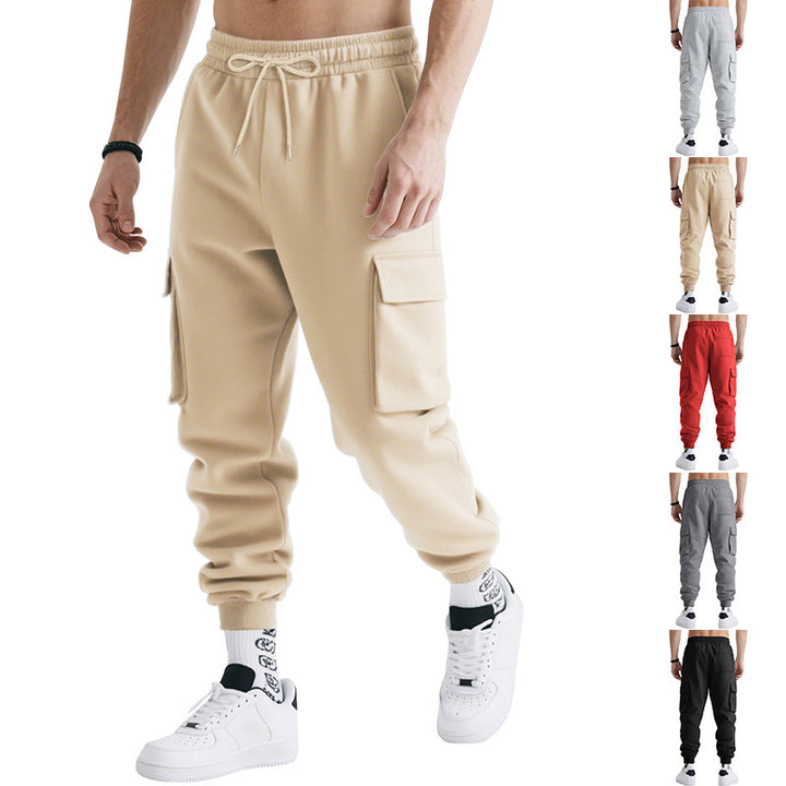 Herrar cargo-joggingbyxor med elastisk midja och sidofickor Mirla-Eva Jonsson