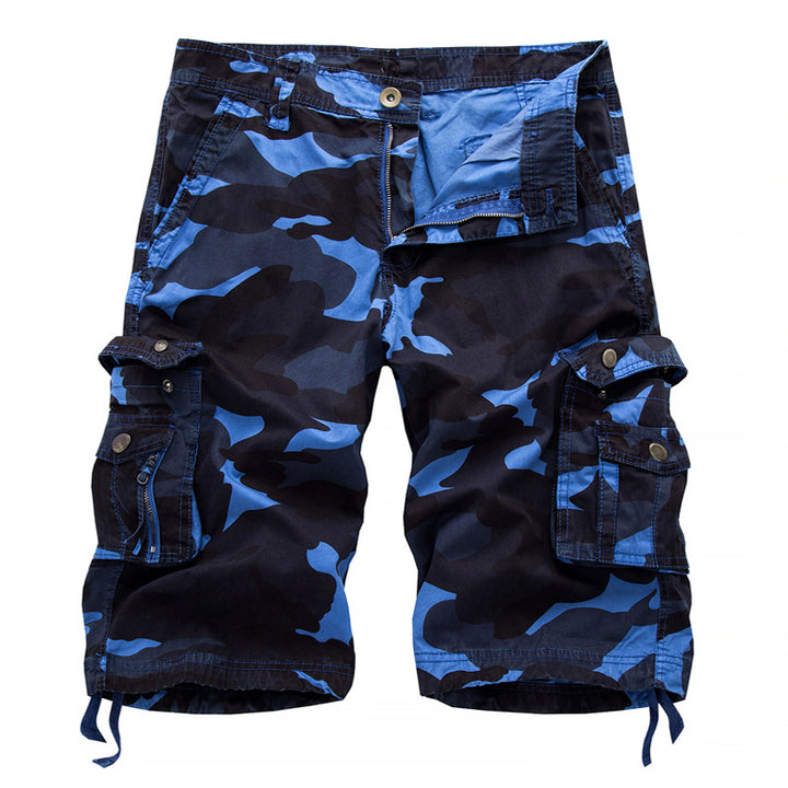 Herrar cargoshorts med multifunktionella fickor och camouflage mönster Eva Jonsson-Eva Jonsson