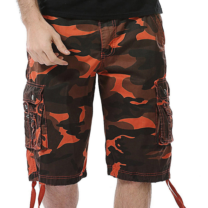 Herrar cargoshorts med multifunktionella fickor och camouflage mönster Eva Jonsson-Eva Jonsson