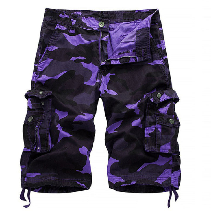 Herrar cargoshorts med multifunktionella fickor och camouflage mönster Eva Jonsson-Eva Jonsson