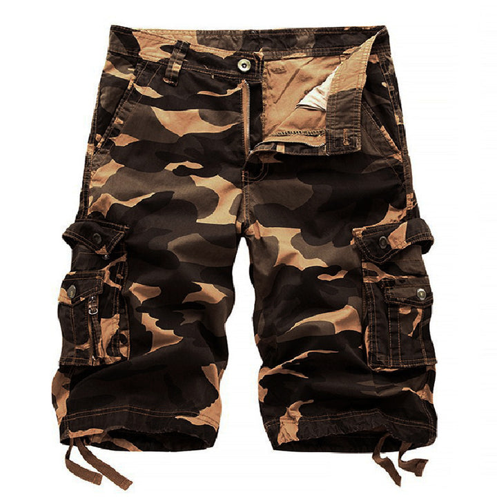 Herrar cargoshorts med multifunktionella fickor och camouflage mönster Eva Jonsson-Eva Jonsson